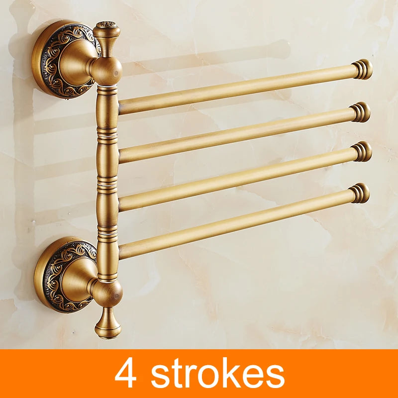 Bathroom Accessories Towel Holder Antique Bronze Movable Bath Towel Rack Bathroom Hardware 8024DH-4