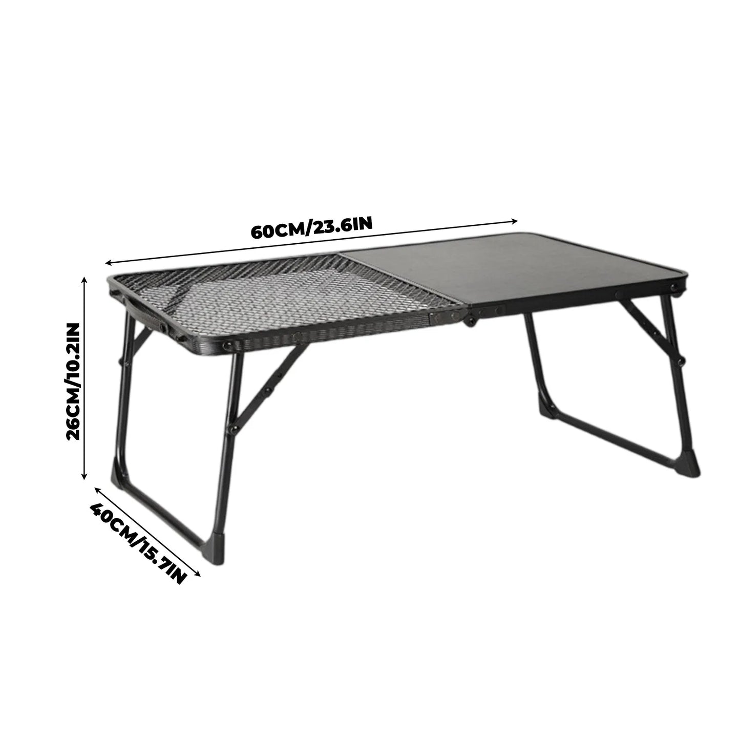 Outdoor Half-Folding Table Multi-Functional Iron Table High Load-Bearing Capacity Portable Picnic Camping Garden Barbecue Table