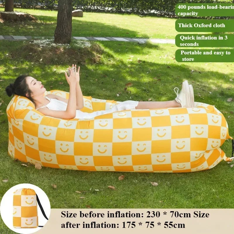 Camp Inflatable Sofa High Load-bearing Outdoor Portable Inflatable Sofas Multiple Scenarios Can Lie Down Picnics Outing Sofas
