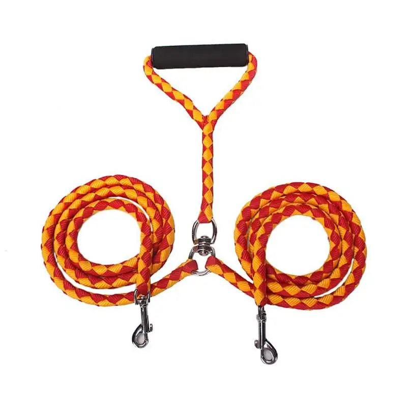 Pet Double High-quality Traction Rope for Dogs Leashes for 2 Dogs Convenient and Durable Leads