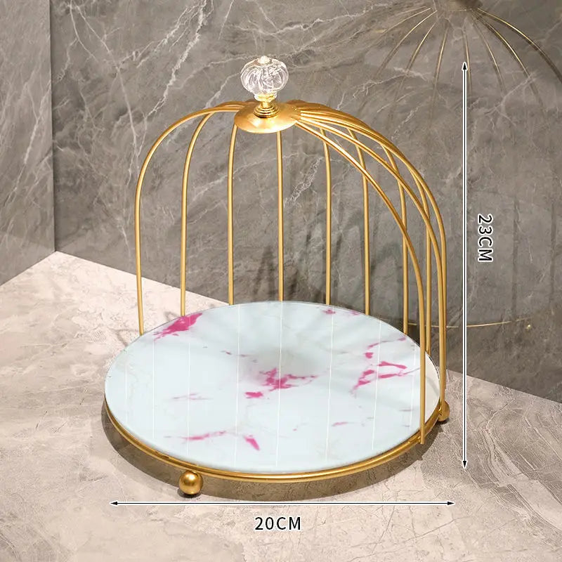 Bathroom birdcage storage rack washbasin dressing table desktop storage box cosmetics and skincare products storage rack shelf