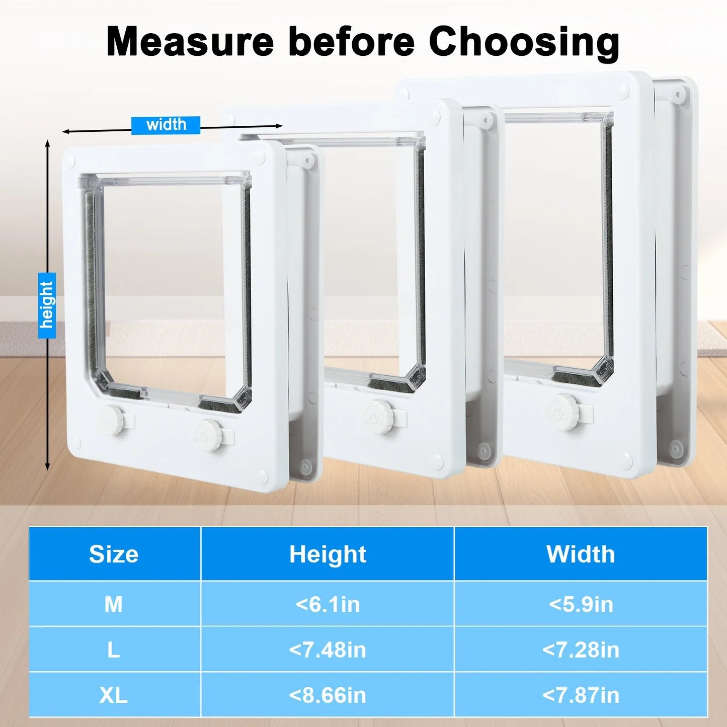 Pet door dual rotary switch, cat and dog hole entry and exit direction, pet door, cat and dog house, dog door, cat door