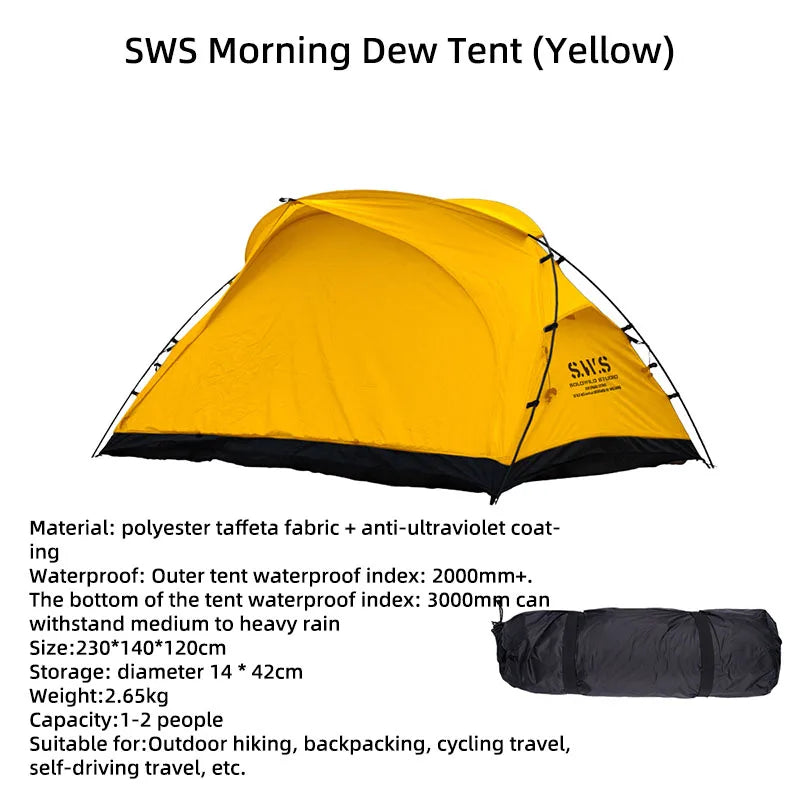 WELLHIKE Outdoor Portable Tent Single and Double Field Park Camping Equipment Rain and Sun Thickened Three Sseason Tent