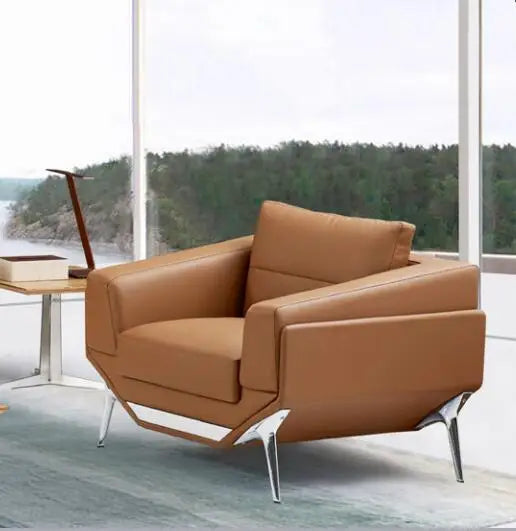Modern Office Furniture Office Living room Design Leather sofa, office sofa set