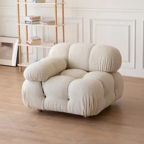 Modern Minimalist Creative Block-Style Fabric Sofa Compact Living Room Balcony Seating with Trendy Upholstery WebPopular Design