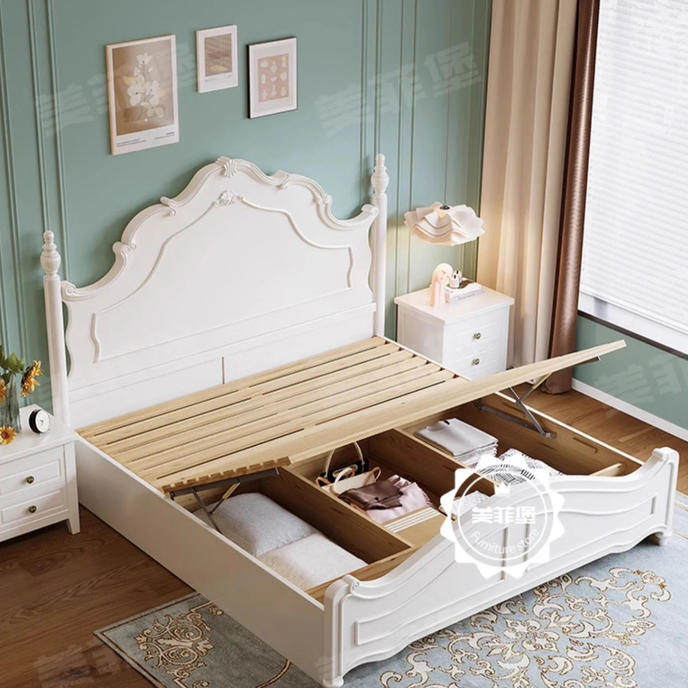 Bedroom Aesthetic Bed Modern Unique Luxury Style Beds Princess Storage Camas De Matrimonio Dormitorio Furniture Decoration