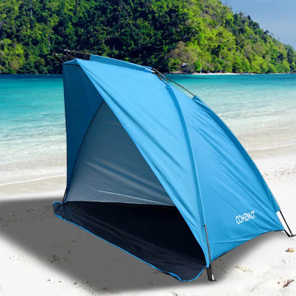2 Persons Outdoor Beach Tents Shelters Shade UV Protection Ultralight Tent for Fishing Picnic Park Summer Awning Shade Shelter