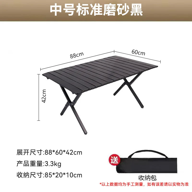 Foldable Wooden Patio Table Outdoor Portable Camping Picnic Desk Lightweight Garden Furniture Backyard Beach Fun Furniture