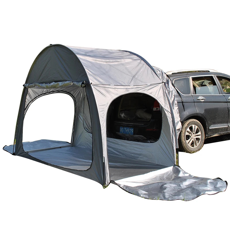 Car Rear Tent with Floor, SUV Back Tent Stand, Freely Hatchback Tent, Generous Vertical Height, Reliable in All Elements