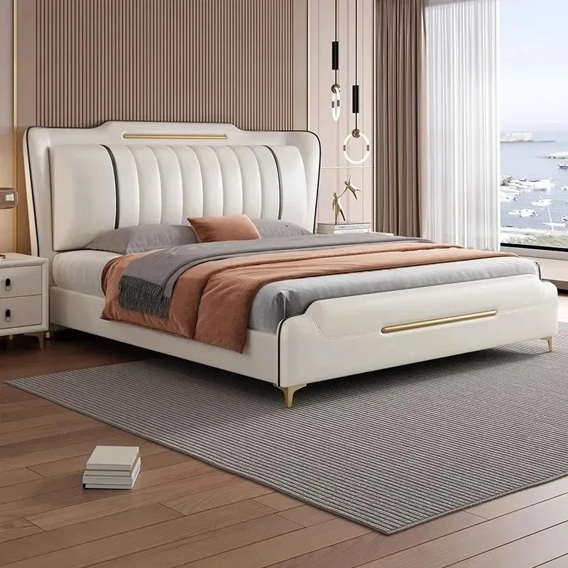Designer Modern Waterproof Bed Frame Princess Monster Frames Double Bed Headboards Storage High Camas Matrimoniales Furniture