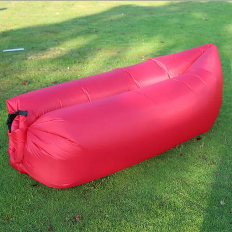 Lazy Inflatable Sofa Outdoor Portable Beach Air Sofa Folding Camping Inflatable Sofa Bed Sleeping Bag Single Person