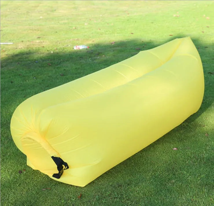 Lazy Inflatable Sofa Outdoor Portable Beach Air Sofa Folding Camping Inflatable Sofa Bed Sleeping Bag Single Person