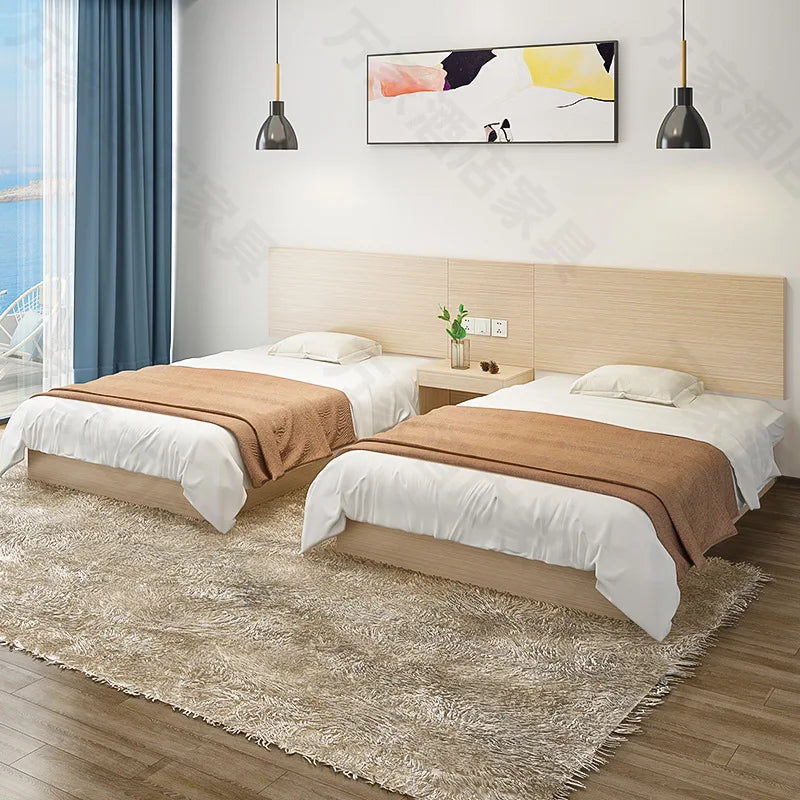 Hotel Bed Hotel Furniture Factory Standard Room Single Room Full Apartment Homestay Single Bed Twin Rental Room Available