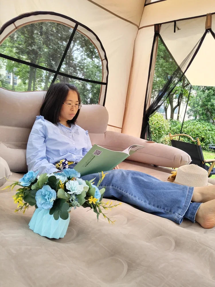 Lohascamping Large Camping Air Tent for 4-5 people Air shelter Dome tent Family Hiking  inflatable One-touch tent Outdoor Tent