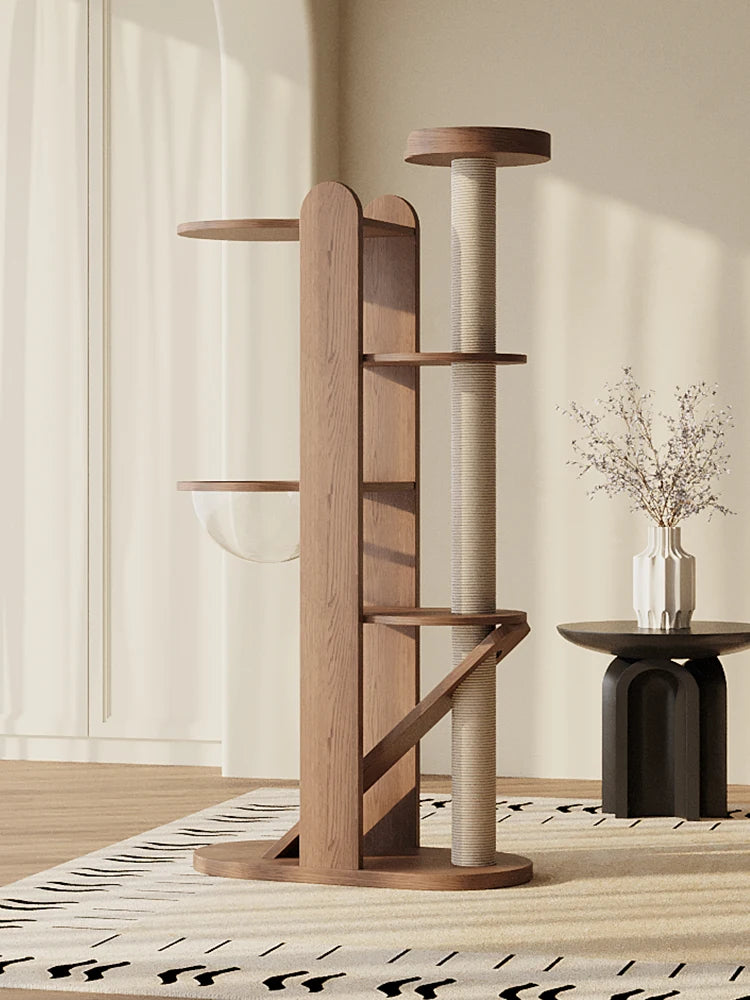 Cat Climbing Frame, Pet Villa, Integrated Cat Tree, Pet Space Capsule, Cat Scratching Post, Household Pet Jumping Platform