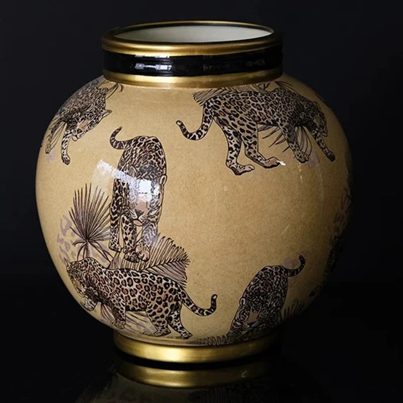 Ceramics Vases Modern Storage Flower Bottle Sculptures Elegant Room Ornaments Home Decoration Table Top Items Holiday Gifts