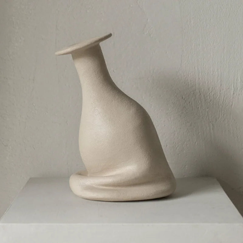 Wabi-Sabi Vases Modern Flower Vases Creative Flower Bottle Luxury Living Room Flowerpots Home Decoration Table Accessories