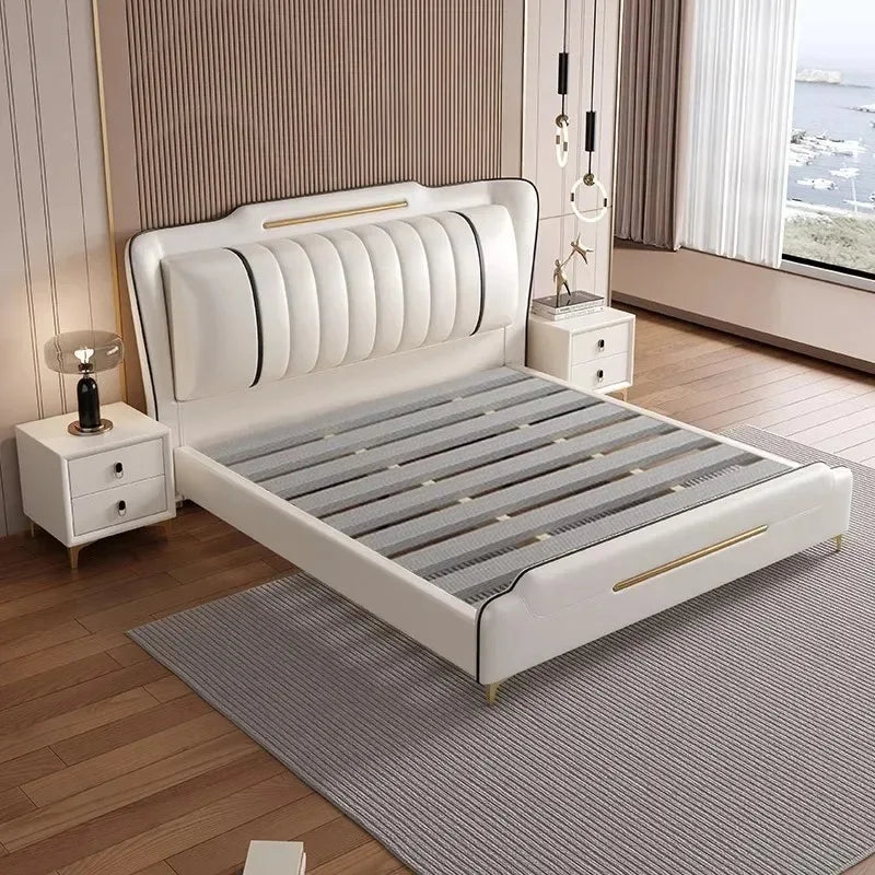 Designer Modern Waterproof Bed Frame Princess Monster Frames Double Bed Headboards Storage High Camas Matrimoniales Furniture