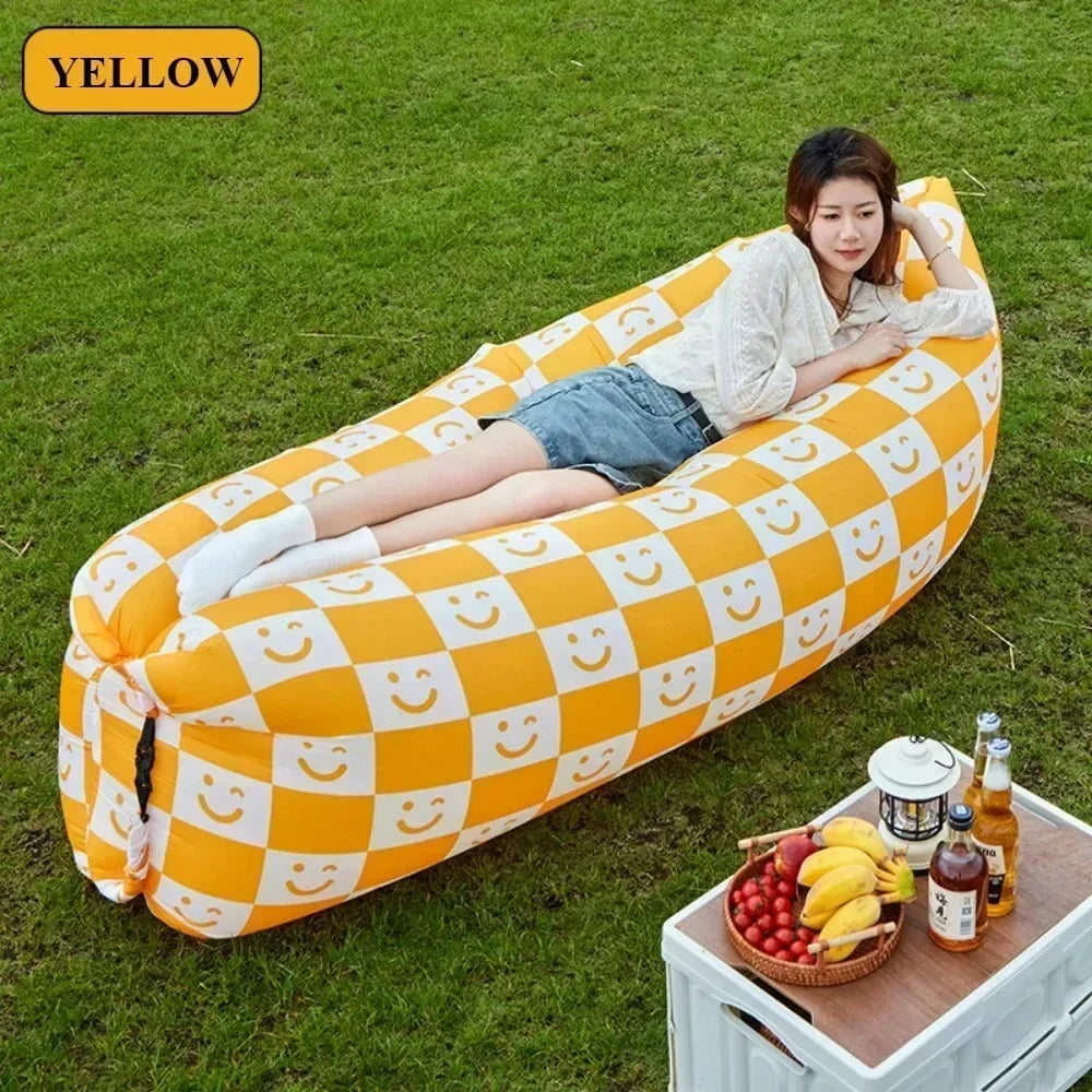 Camp Inflatable Sofa High Load-bearing Outdoor Portable Inflatable Sofas Multiple Scenarios Can Lie Down Picnics Outing Sofas
