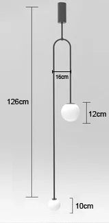 Nordic Bedroom Bedside LED Pendant Lamp Bar Simple Living Room Background Glass Ball Chandeliers Lighting