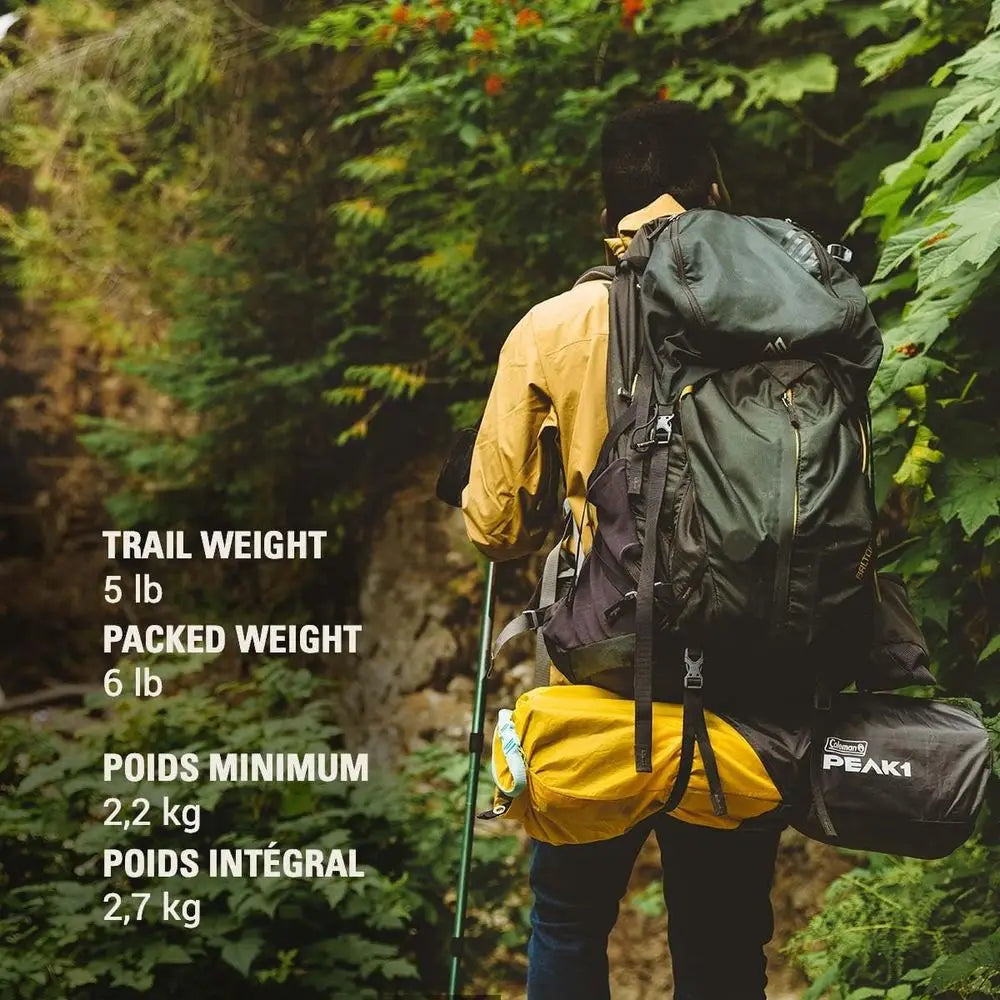 PEAK1 Waterproof Backpacking Tent - Lightweight, Wind-Resistant for 1-6 People, Various Sizes