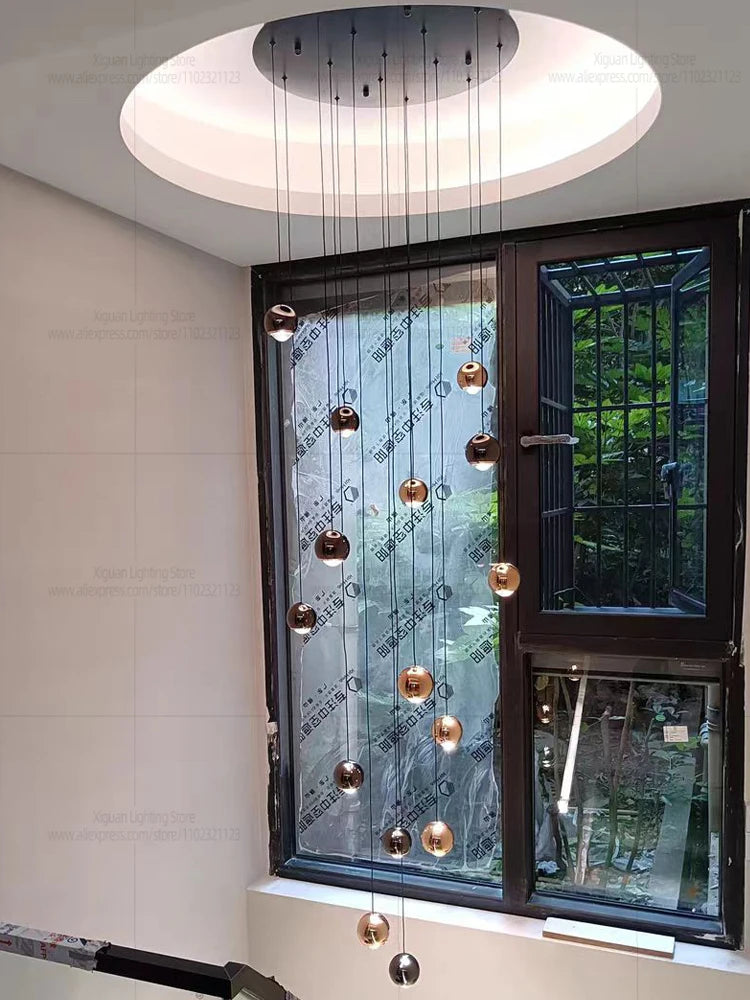 Modern Home decor Led Lights Pendant Light Lamps Chandeliers For Living Room Hanging Light Indoor Lighting LED Stair Chandelier