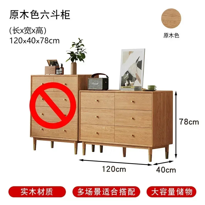 Living Room Storage 6 Drawer Dressers Chest of Drawers Wood Sideboards Designer Originality Organizer Home Furniture Buffet