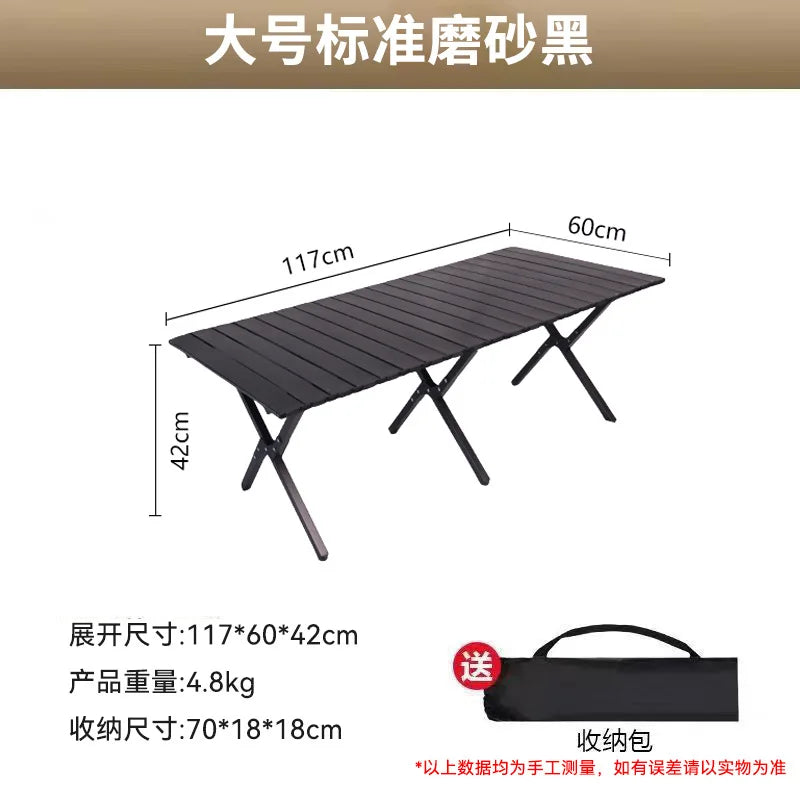 Foldable Wooden Patio Table Outdoor Portable Camping Picnic Desk Lightweight Garden Furniture Backyard Beach Fun Furniture