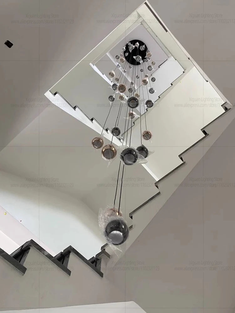 Modern Home decor Led Lights Pendant Light Lamps Chandeliers For Living Room Hanging Light Indoor Lighting LED Stair Chandelier