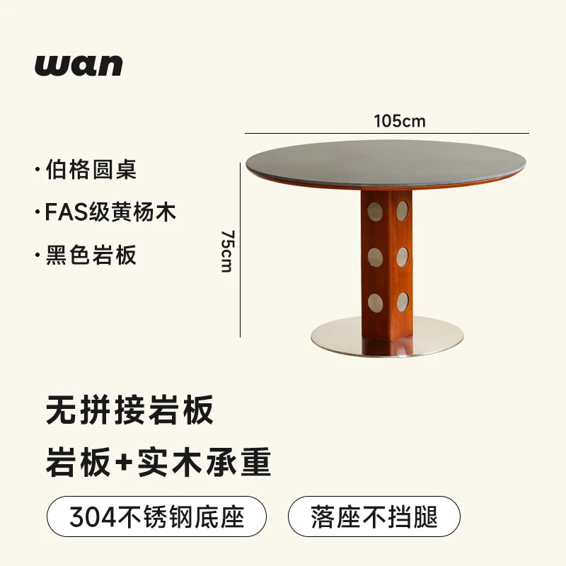 Living Luxury Dining Tables Wood Vintage Balcony Minimalist Dining Table Round Breakfast Set Sala Da Pranzo Home Furniture