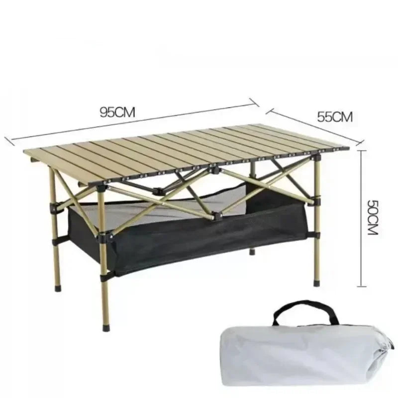 Outdoor Folding Long Table Tourist Portable Storage Egg Roll Table Camping Desk Barbecue Easy To Install  Picnic Outdoor Tables