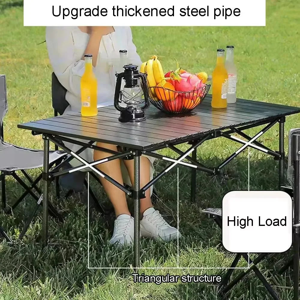 Outdoor Folding Long Table Tourist Portable Storage Egg Roll Table Camping Desk Barbecue Easy To Install  Picnic Outdoor Tables