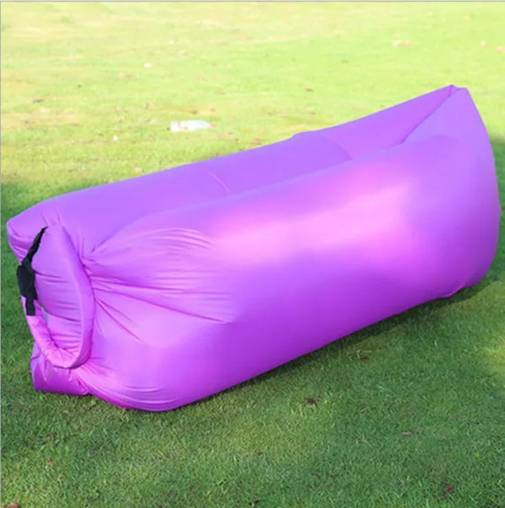 Lazy Inflatable Sofa Outdoor Portable Beach Air Sofa Folding Camping Inflatable Sofa Bed Sleeping Bag Single Person