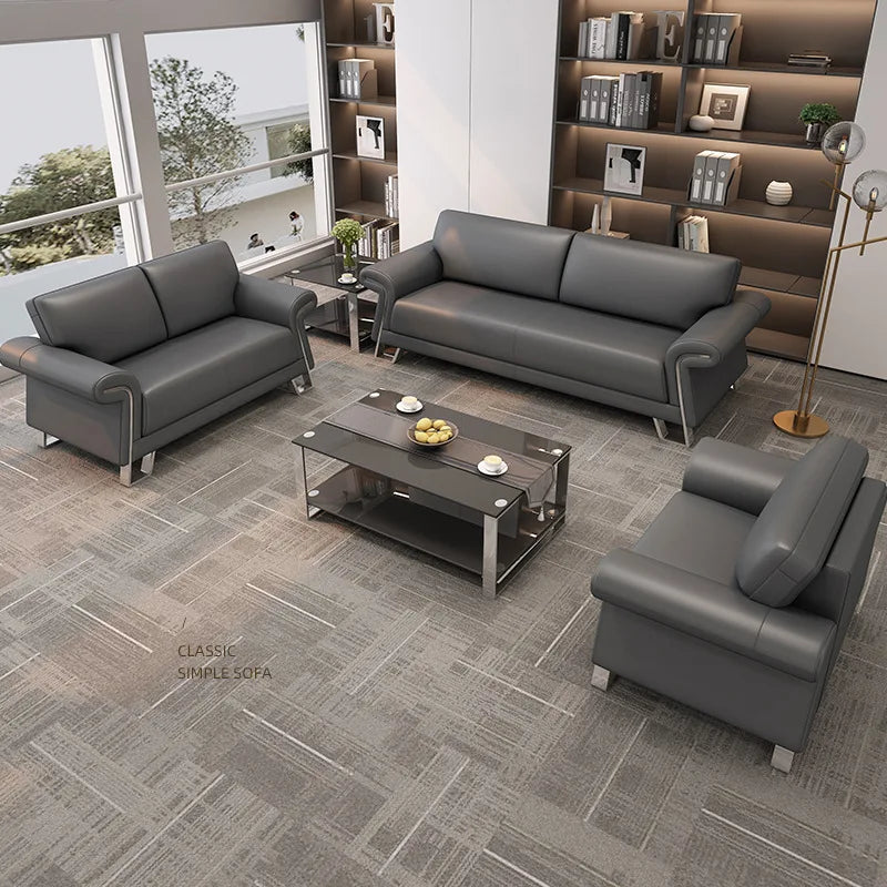 Sofa office meeting guests to negotiate modern simple business VIP leisure area car 4S shop reception sofa combination