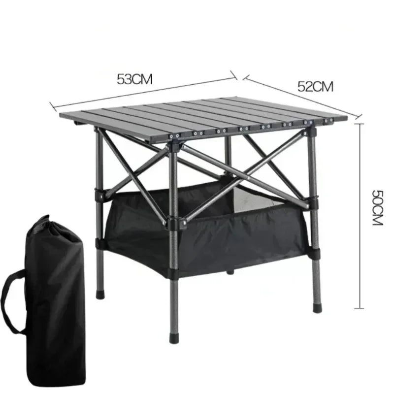 Outdoor Folding Long Table Tourist Portable Storage Egg Roll Table Camping Desk Barbecue Easy To Install  Picnic Outdoor Tables