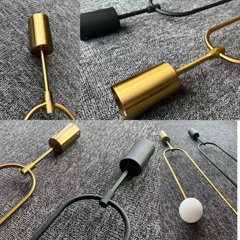 Nordic Bedroom Bedside LED Pendant Lamp Bar Simple Living Room Background Glass Ball Chandeliers Lighting