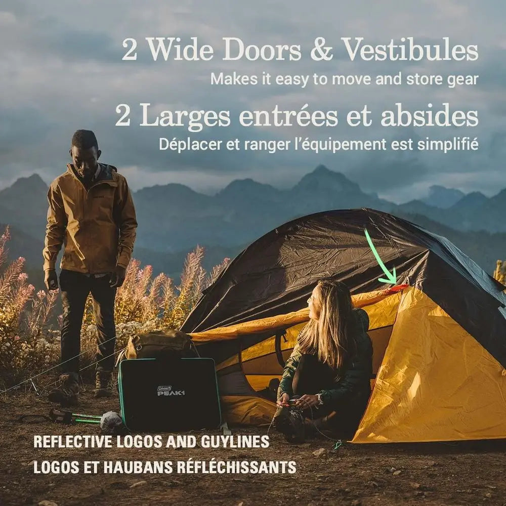 PEAK1 Waterproof Backpacking Tent - Lightweight, Wind-Resistant for 1-6 People, Various Sizes