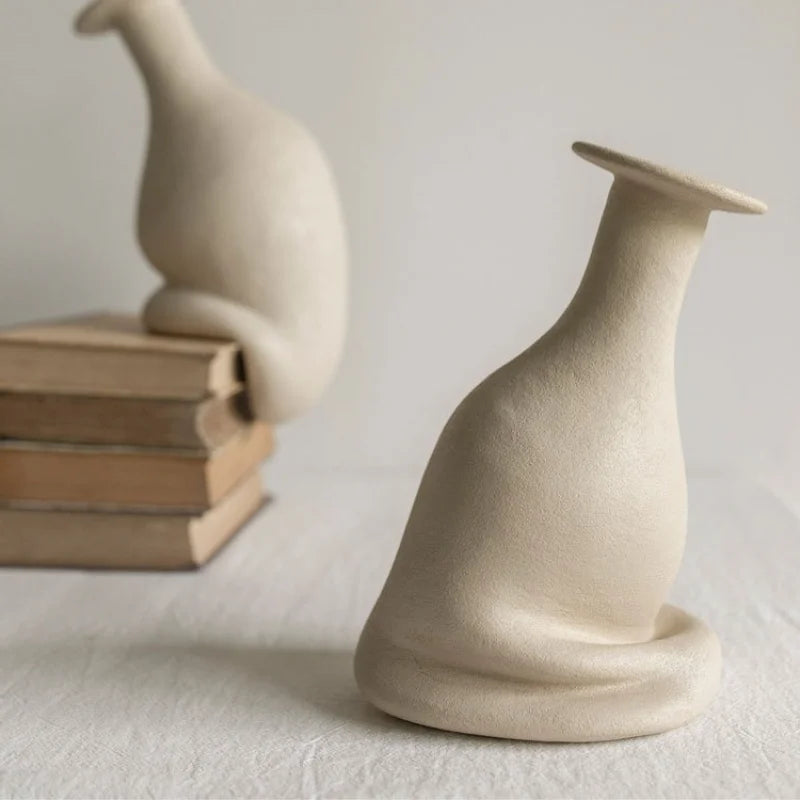 Wabi-Sabi Vases Modern Flower Vases Creative Flower Bottle Luxury Living Room Flowerpots Home Decoration Table Accessories
