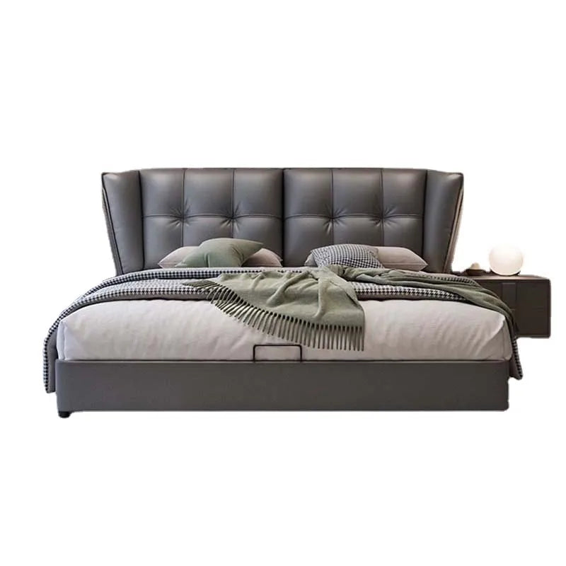 Europian Minimalist Bed Under Storage Wood Modern Multifunctional Bed King Size Lounge Camas De Casal De Luxo Room Decor