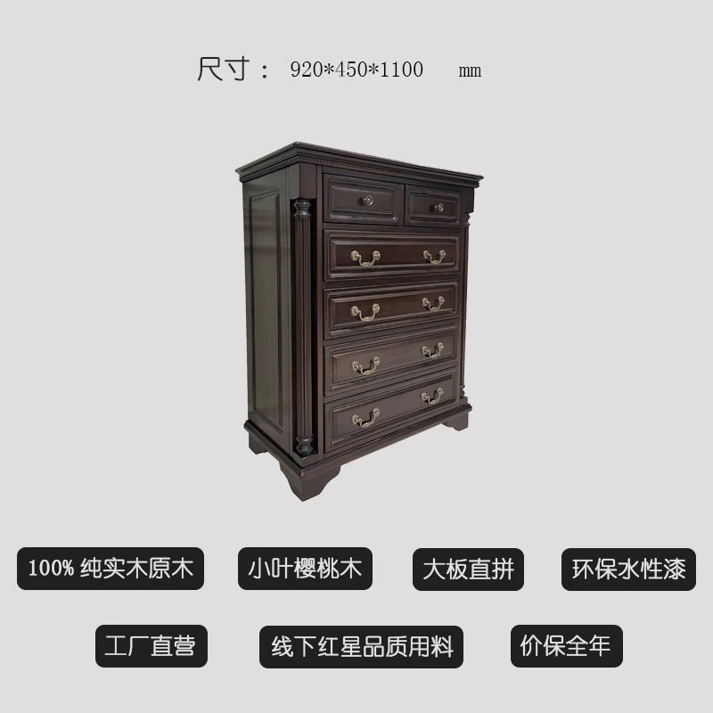 Nordic Simple Living Room Cabinets Drawers Black Solid Wood Living Room Cabinets Storage Vintage Wohnzimmer Schrank Furniture