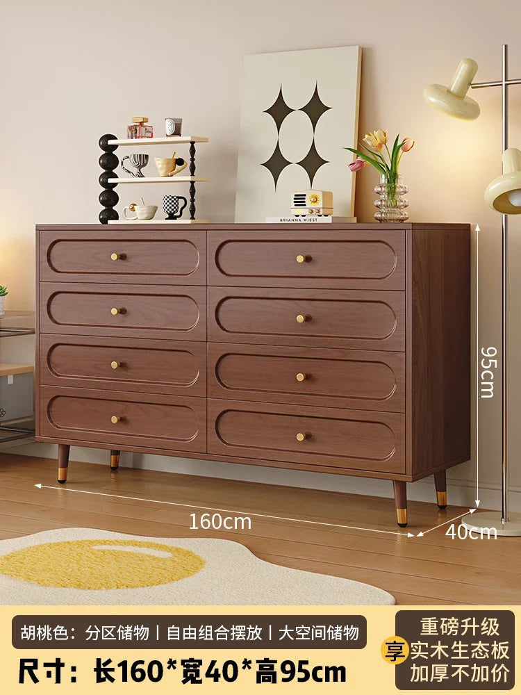 Modern Simple Dresser Cabinet Minimalist Cream Hidden Storage Living Room Cabinets Stylish Handles Dressoir Kast Furniture