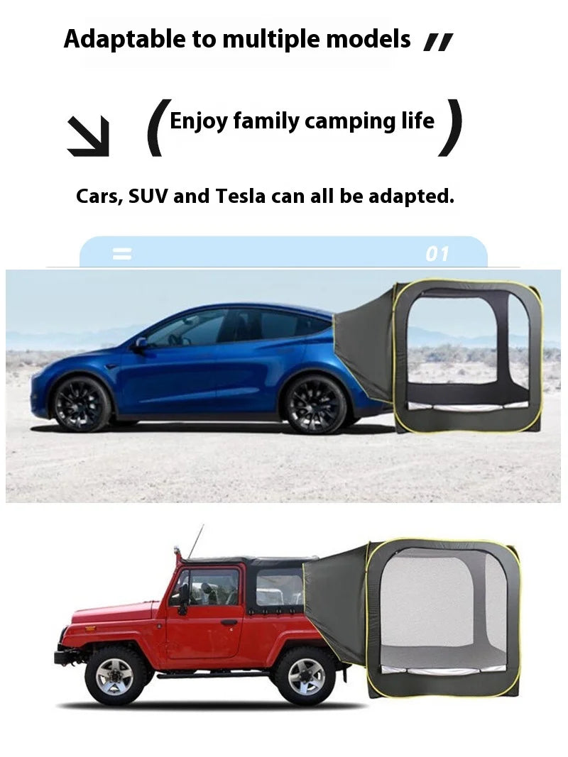 Lohascamping Car box docking tent SUV Car Rear Tent 5-8 person Camping Travel Car Mounted Tent Travel Car Trunk Tent