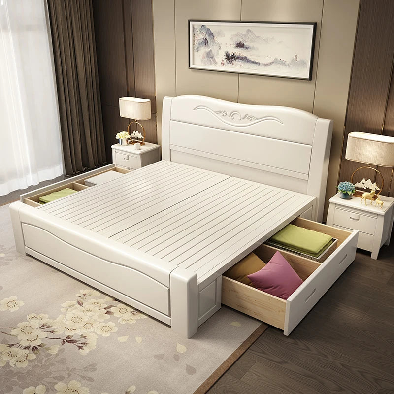 Bedroom Children Bed Luxury Double Single Baby Massage Modern Bed Design Beauty Sun Nordic Wooden Beliche Salon Furniture