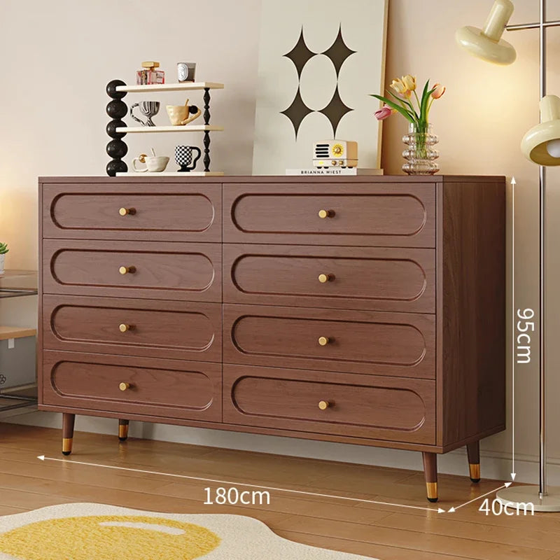 Modern Simple Dresser Cabinet Minimalist Cream Hidden Storage Living Room Cabinets Stylish Handles Dressoir Kast Furniture