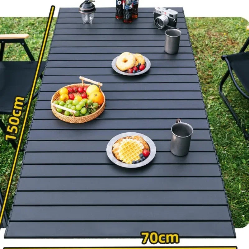 Foldable Wooden Patio Table Outdoor Portable Camping Picnic Desk Lightweight Garden Furniture Backyard Beach Fun Furniture