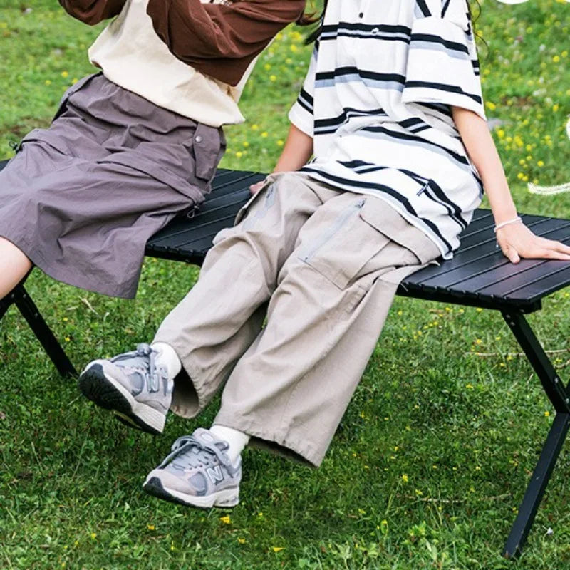 Foldable Wooden Patio Table Outdoor Portable Camping Picnic Desk Lightweight Garden Furniture Backyard Beach Fun Furniture