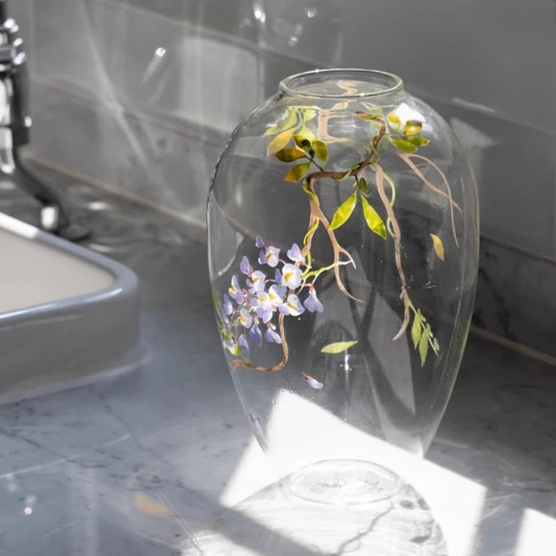 Glass Vases Flowers Centerpiece Tables Mariage Vases Plants Luxury Aesthetic Flowers Bottles Dining Table Ornaments Home Decor