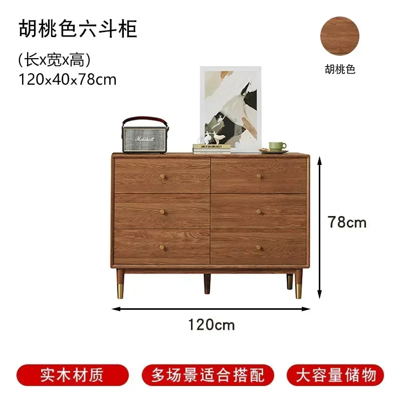 Living Room Storage 6 Drawer Dressers Chest of Drawers Wood Sideboards Designer Originality Organizer Home Furniture Buffet