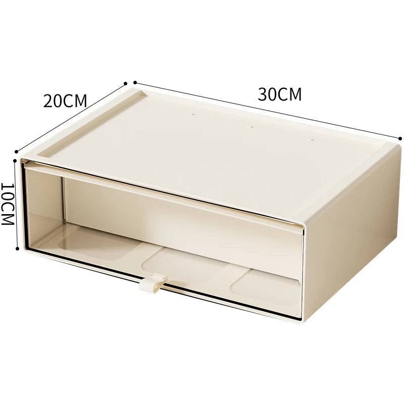 Storage Box with Drawers – Desktop Organizer, Display Case for Collectibles, Office Storage ContainerCustomizable Combination