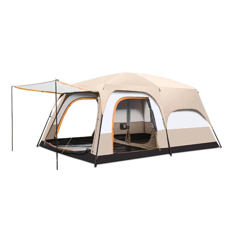 In 2025, upgrade to a two-bedroom, one-living-room outdoor folding portable windproof tent